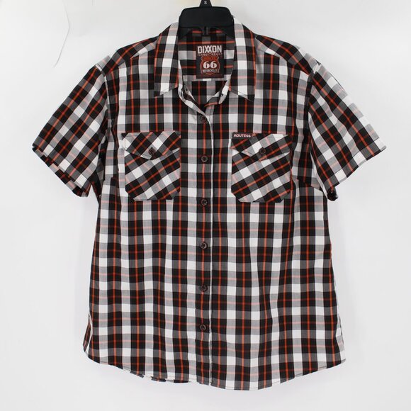 DIXXON Flannel co Shirt womens 2X Route 66 Bamboo Blend Plaid Motorcycle pockets - Picture 2 of 15